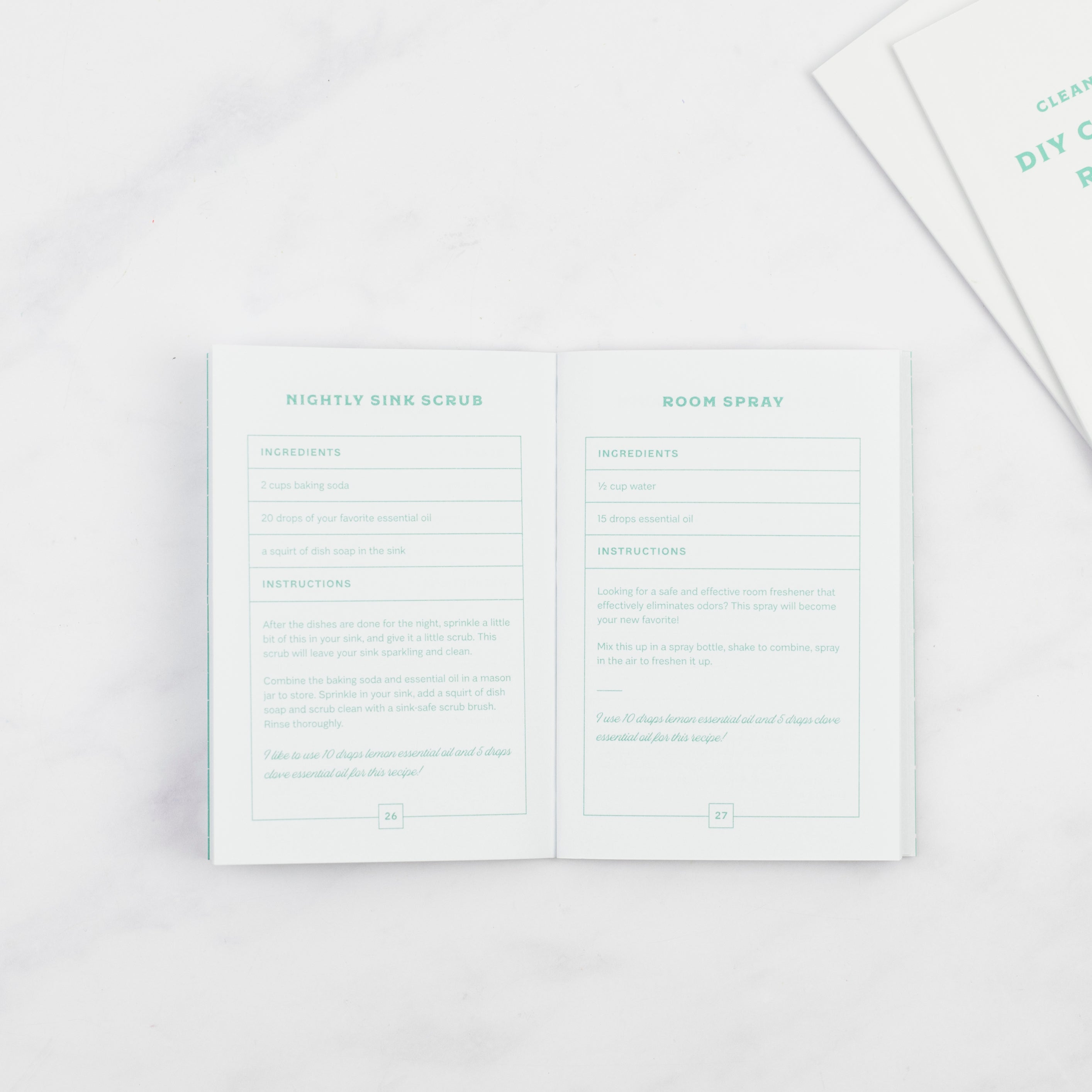 's Diy Cleaning Recipes Pocket Notebook