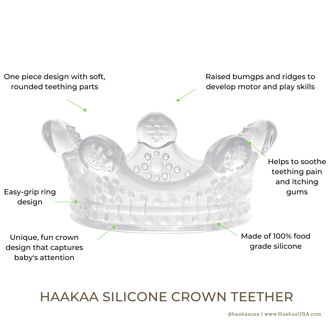 Haakaa Silicone Crown Teether 1 Pk - Clear