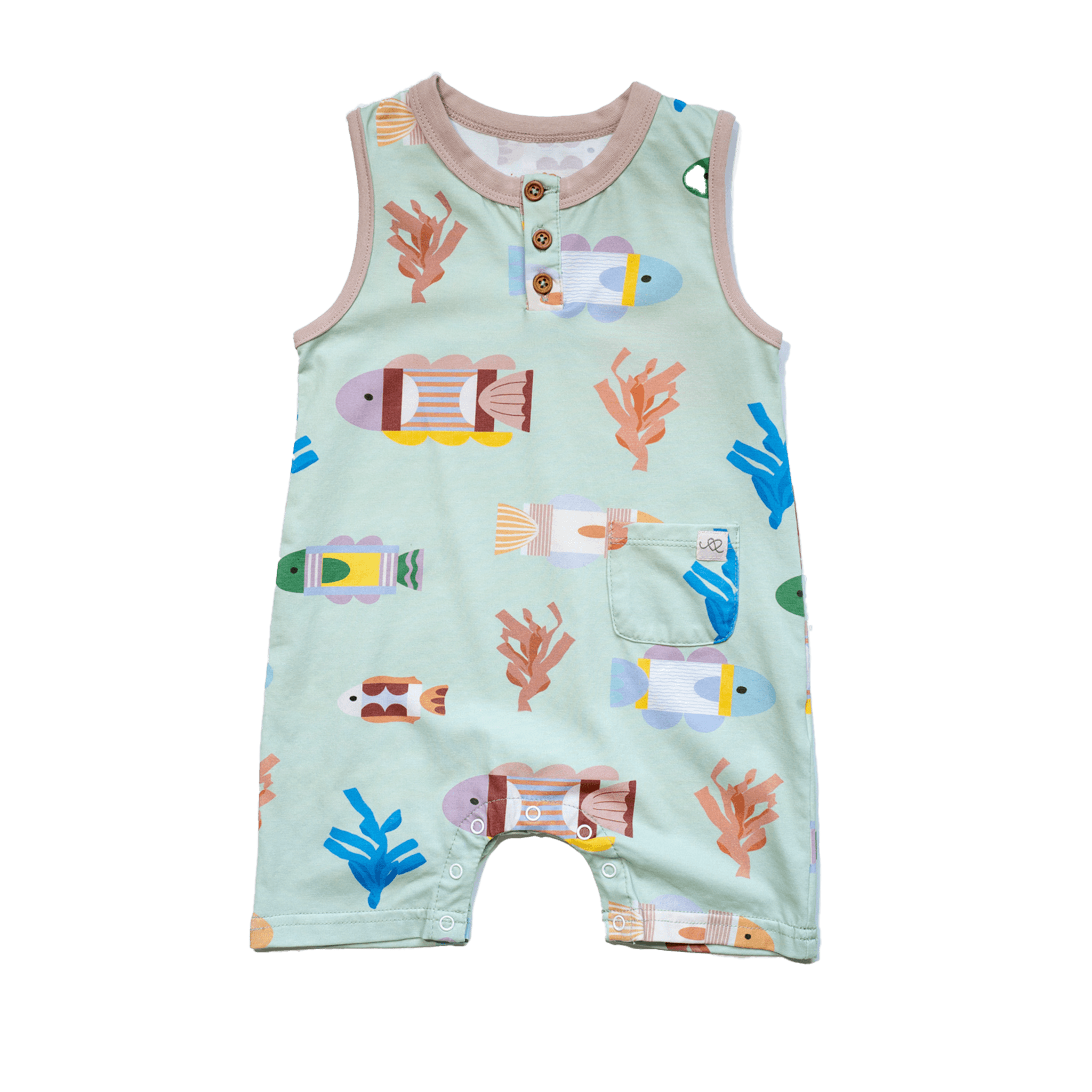 Cleo Baby Romper Shorts | Origami Ocean