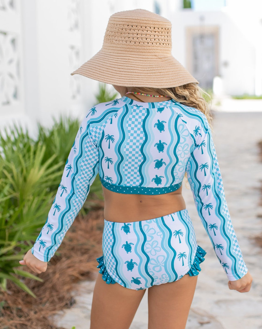 Cleo Teal Turtle Swimsuit