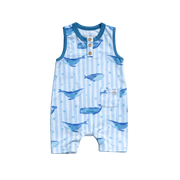 Cleo Baby Romper Shorts | Whales