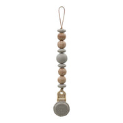 Metal-free Beaded Silicone And Beech Wood Pacifier Clips