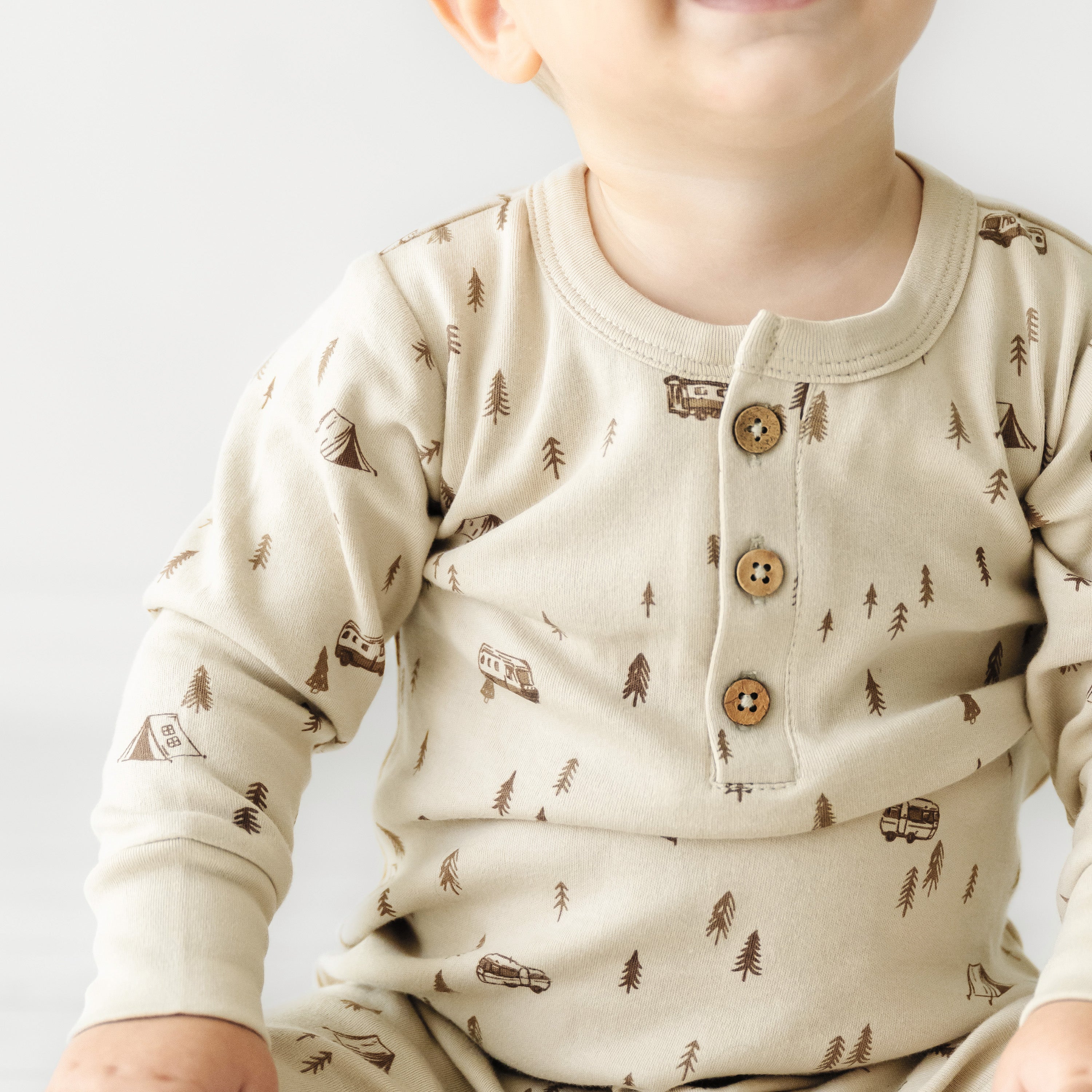 Organic Baby Buttoned Romper - Camplife