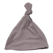 Cocoa Brown Knotted Ribbed Hat