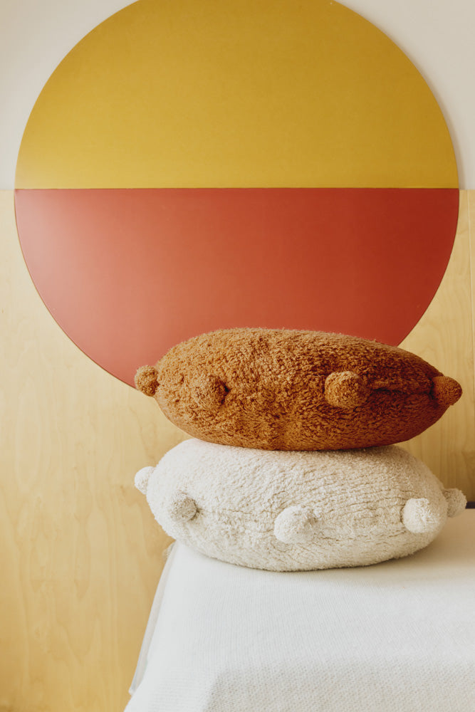FLOOR CUSHION BUBBLY NATURAL