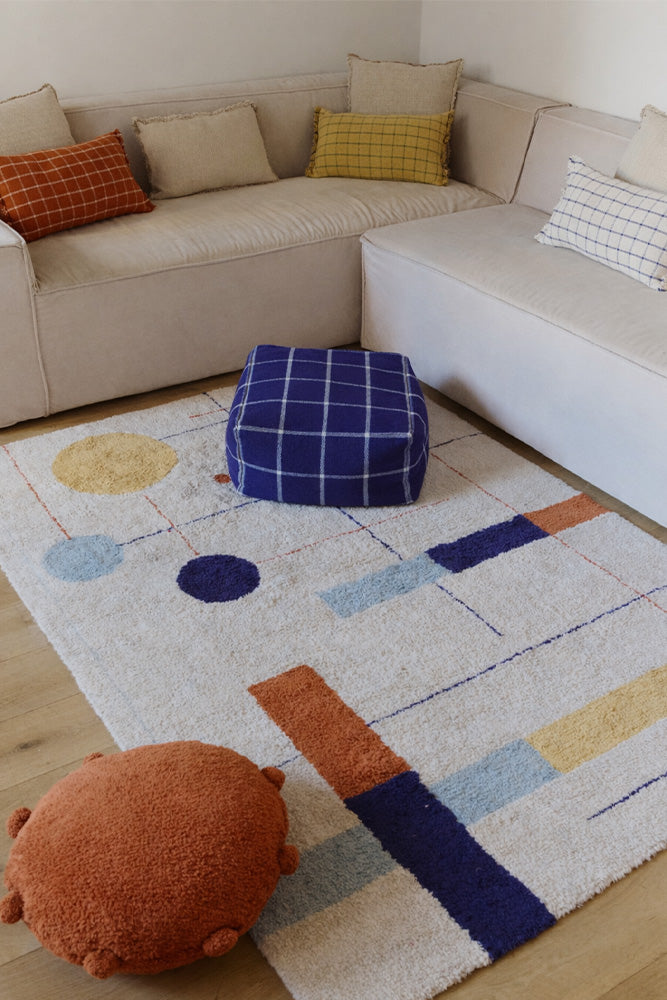 FLOOR CUSHION BUBBLY TERRACOTA