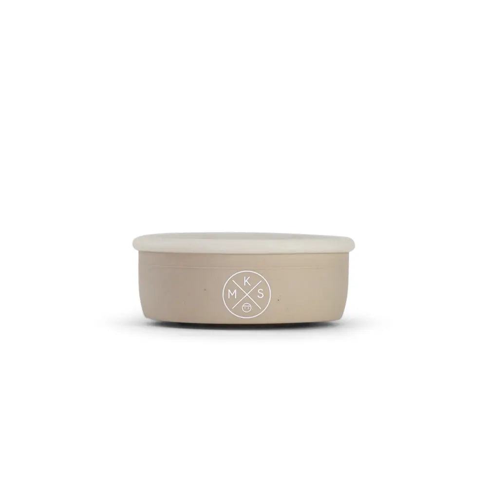 Collapsible Silicone Snack Cup - Beige