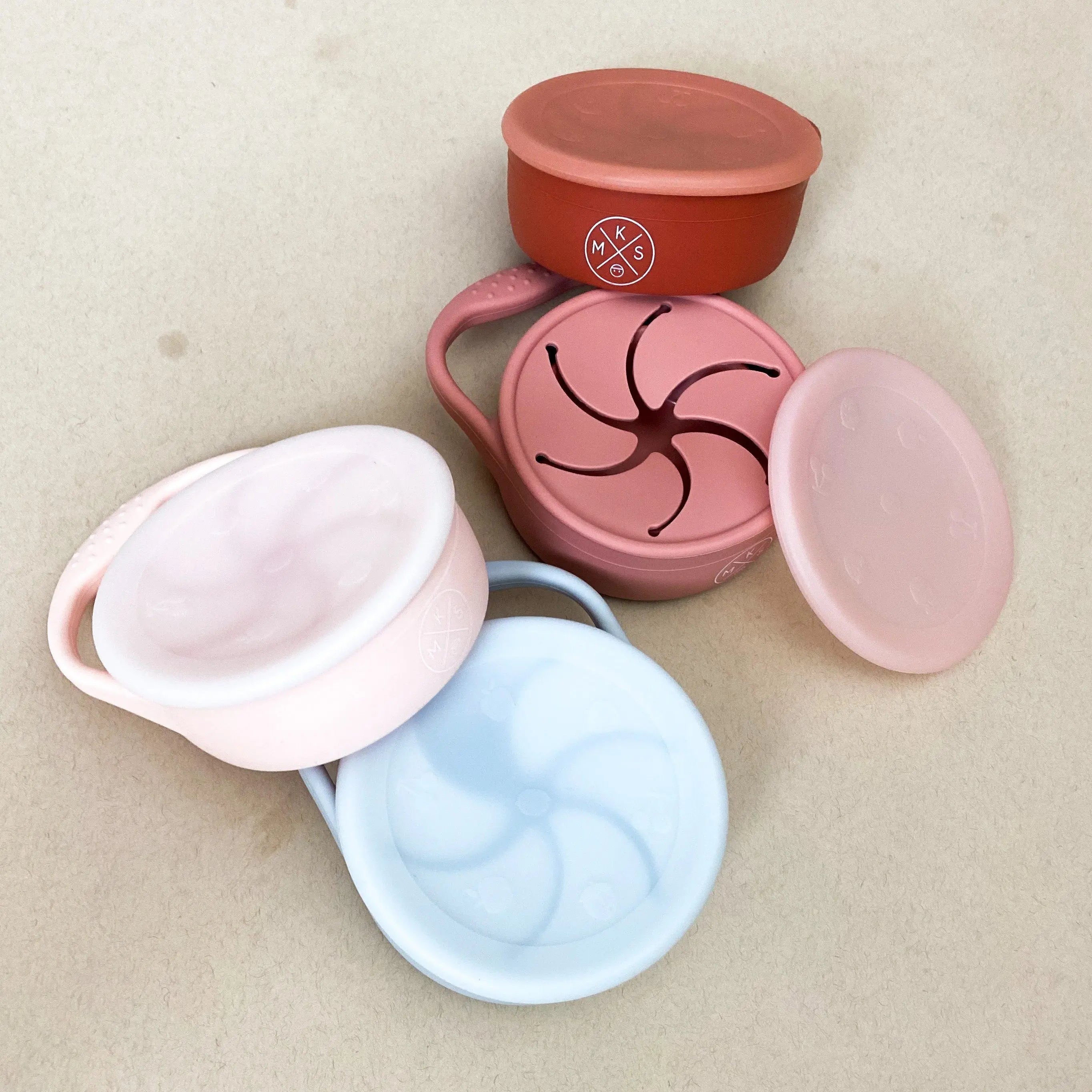 Collapsible Silicone Snack Cup - Taupe