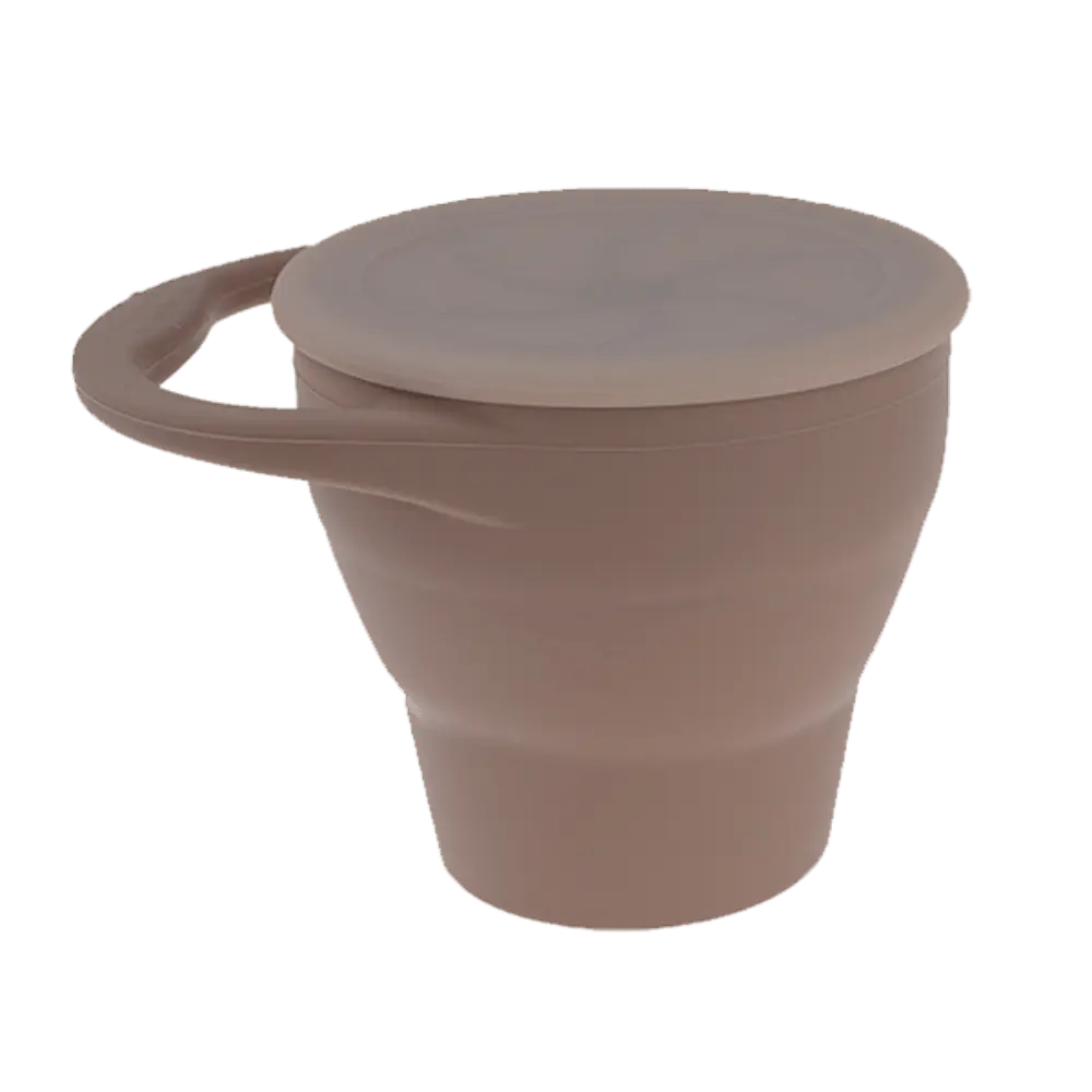 Collapsible Silicone Snack Cup - Taupe