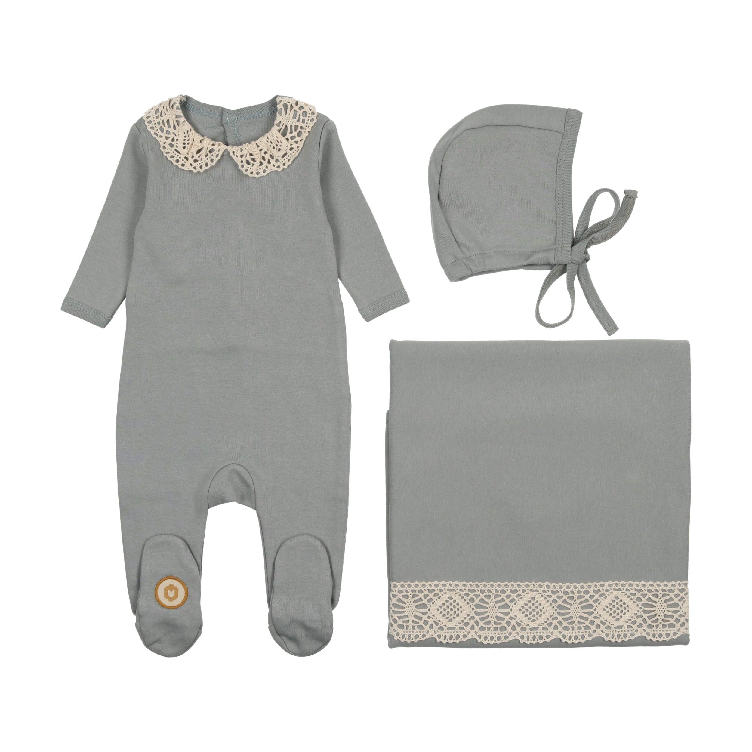 Collar And Crochet Layette Set