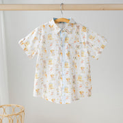 Cowboy Pups Short Sleeve Collared Shirt