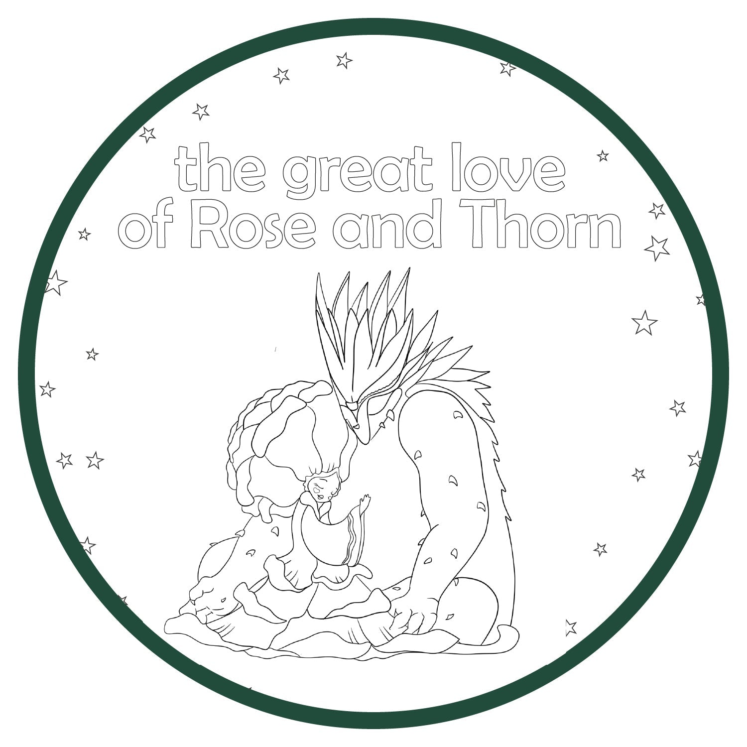 Printable Coloring Pages - The Great Love Of Rose And Thorn