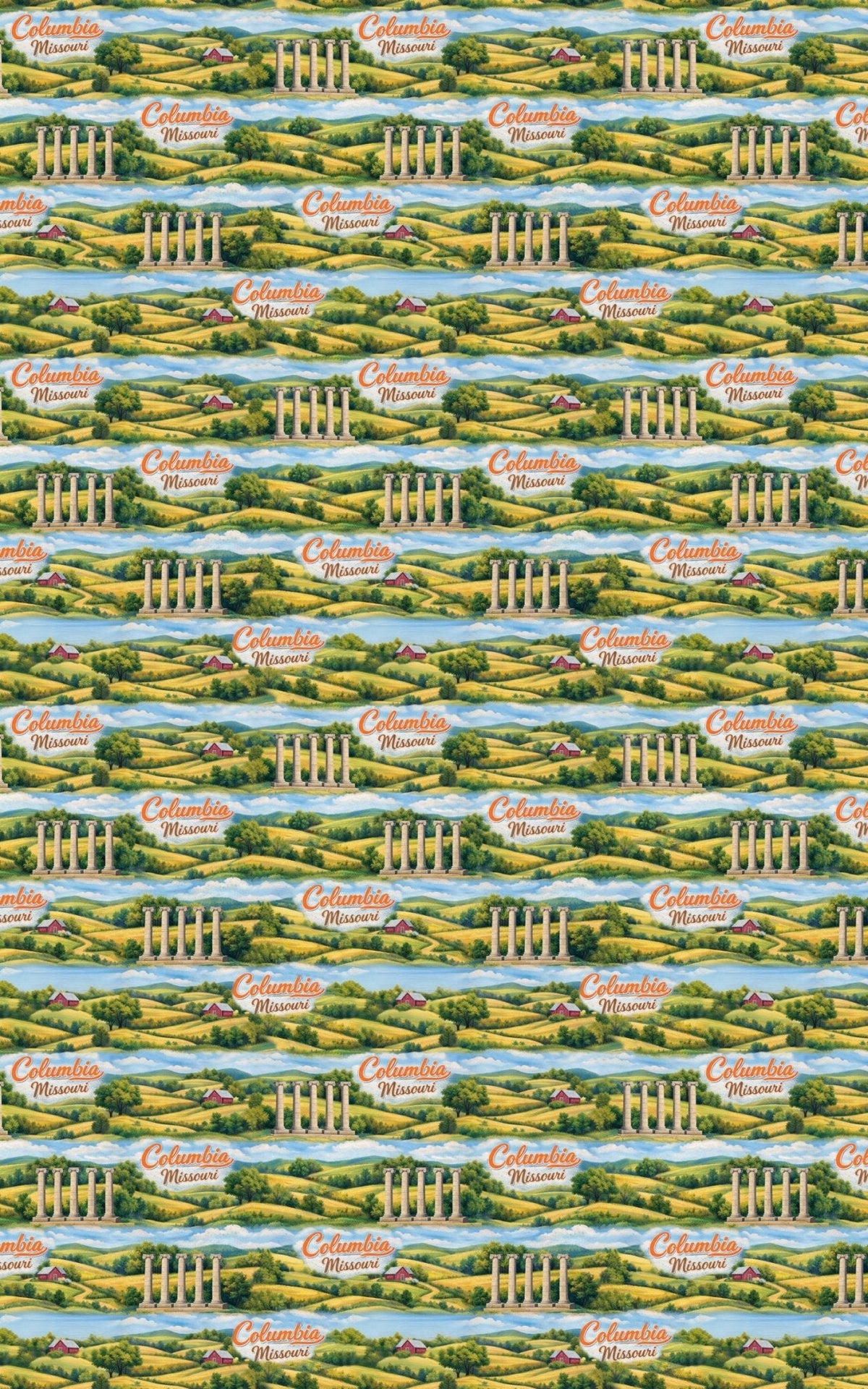 Columbia Missouri Mizzou Glow Wrapping Paper