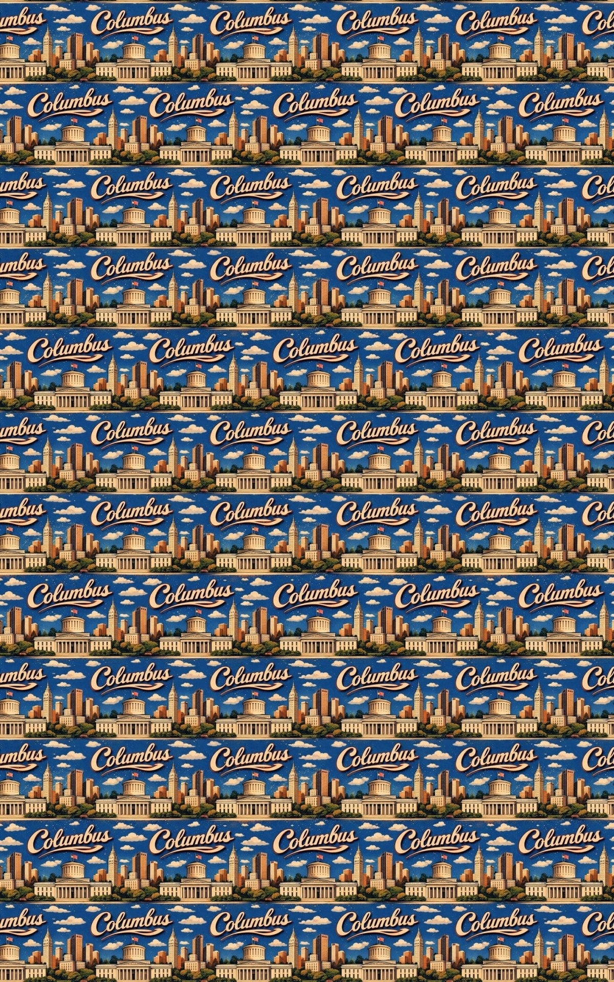 Columbus Capital Throwback Wrapping Paper