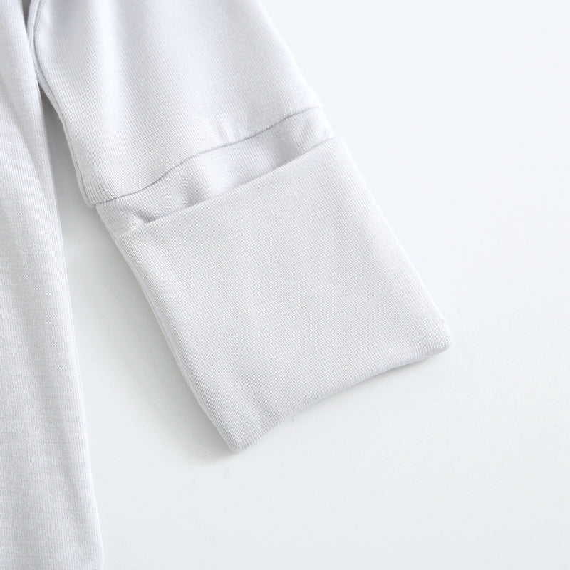 Comfy Gray Zippered Baby Romper