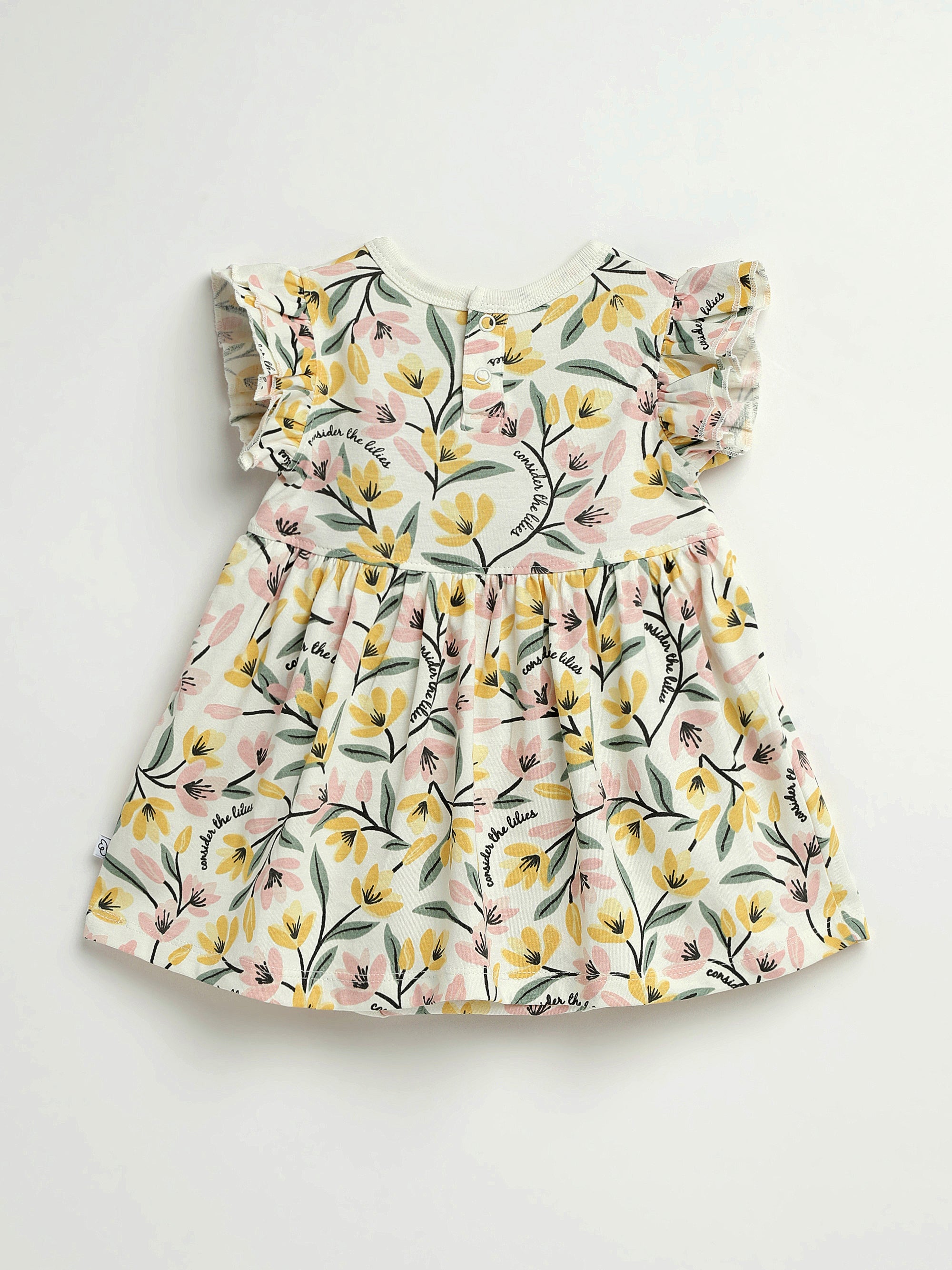 Consider The Lilies Short Sleeve Twirl Dress Bodysuit Cotton