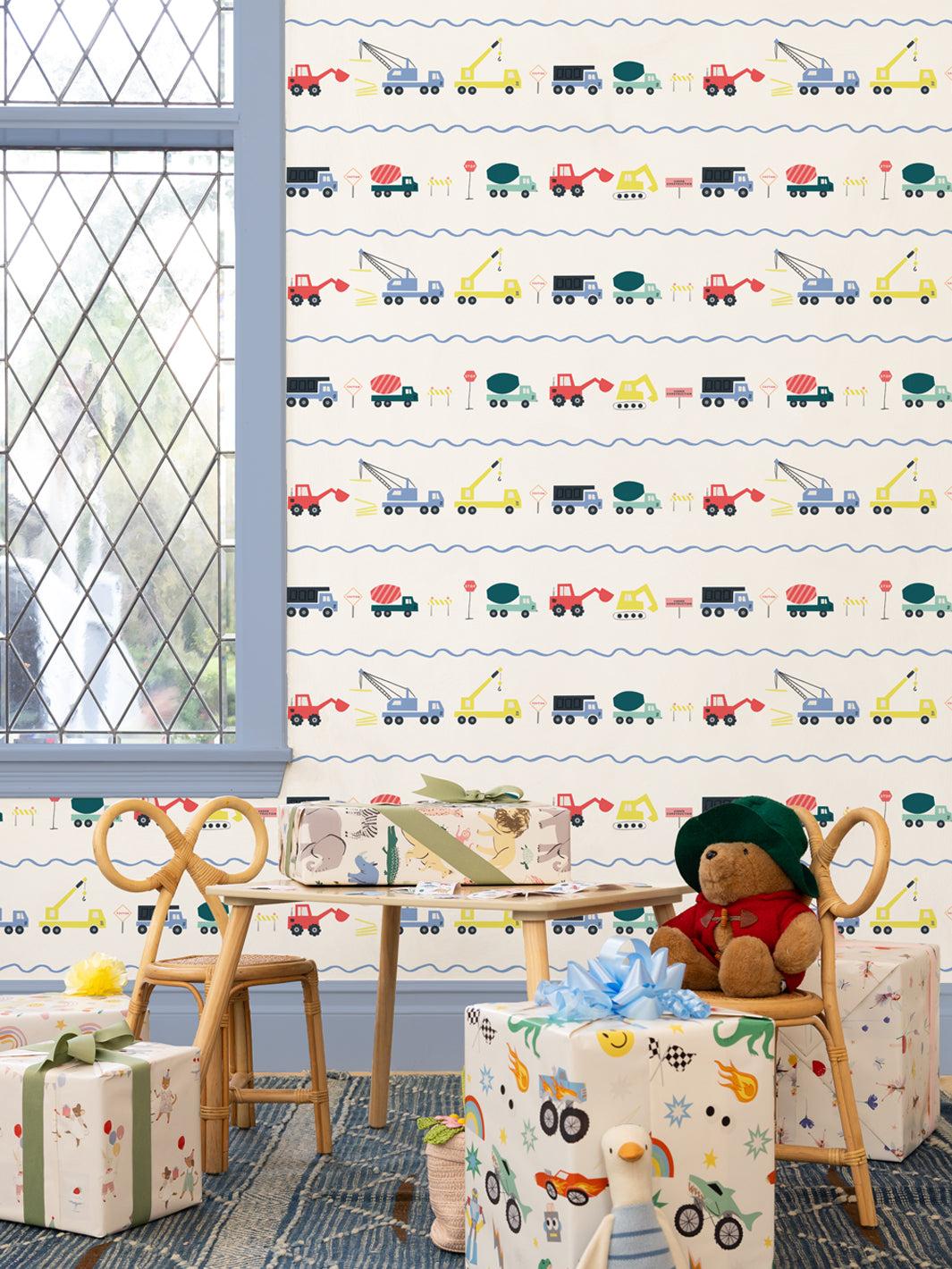 'animal Friends' Gift Wrap By Meri Meri - Cream