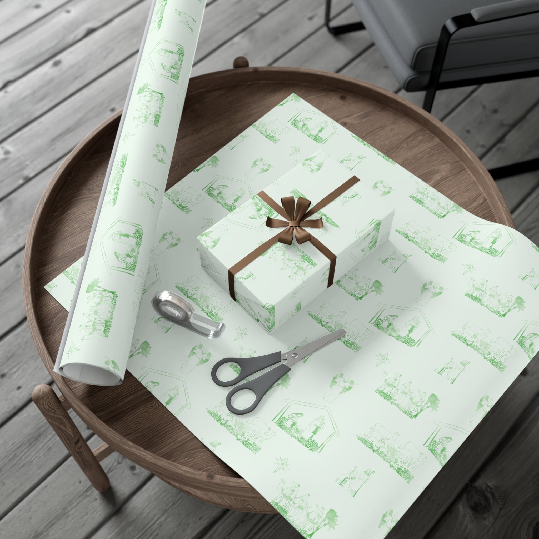 Nativity Toile Gift Wrap