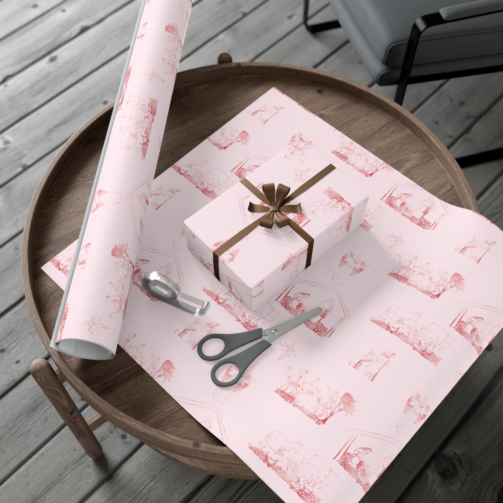 Nativity Toile Gift Wrap