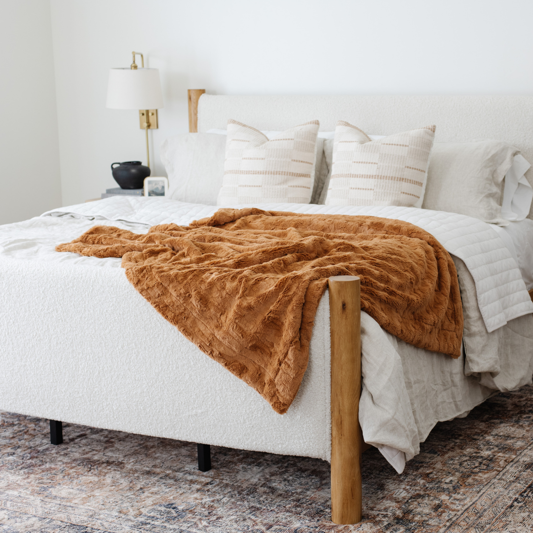 Patterned Faux Fur Throw Blankets