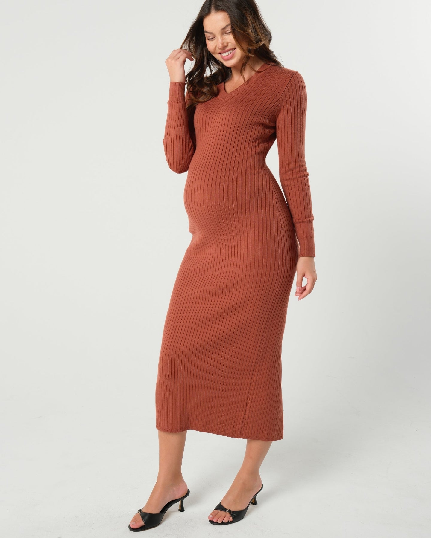 Full Body Maternity & Nursing Sweater Dress