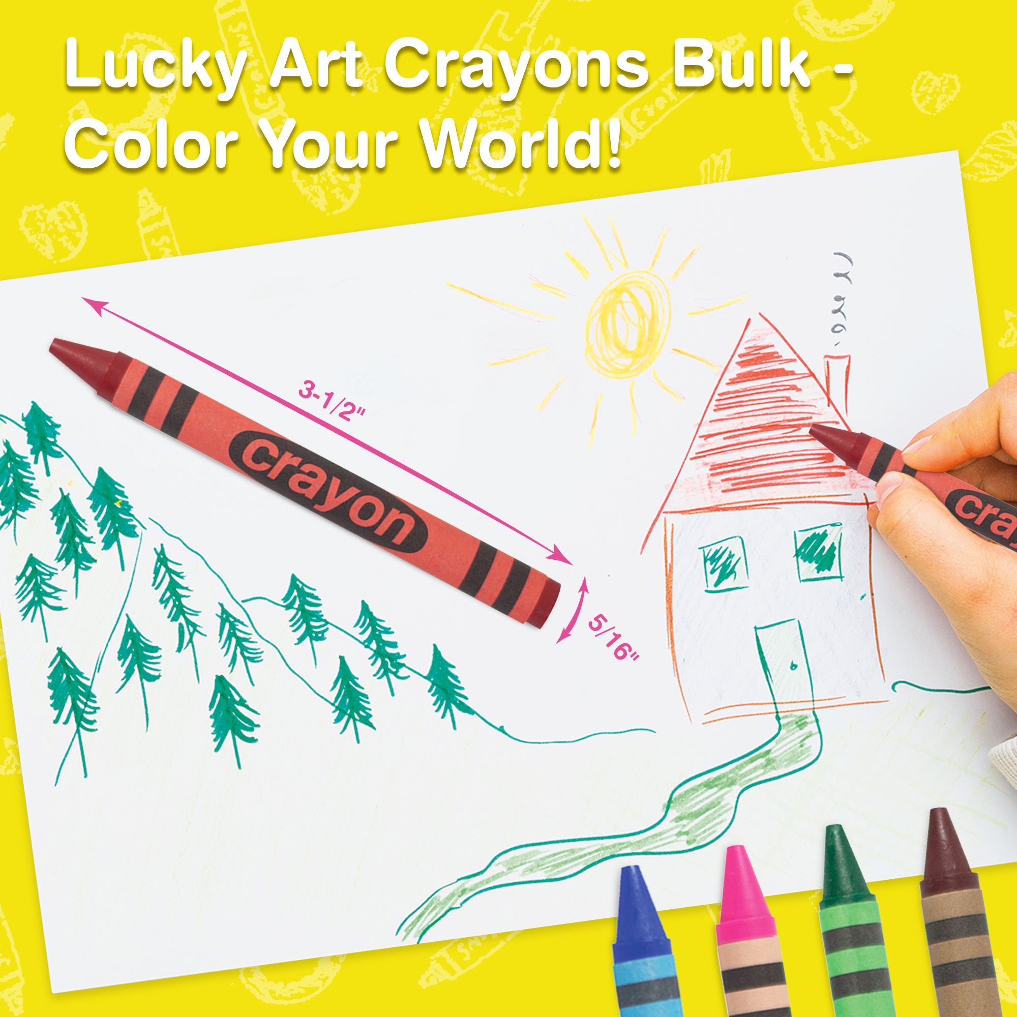 80-pack Red Crayons Bulk – Standard Size, Non-toxic, Classroom & Party Supply
