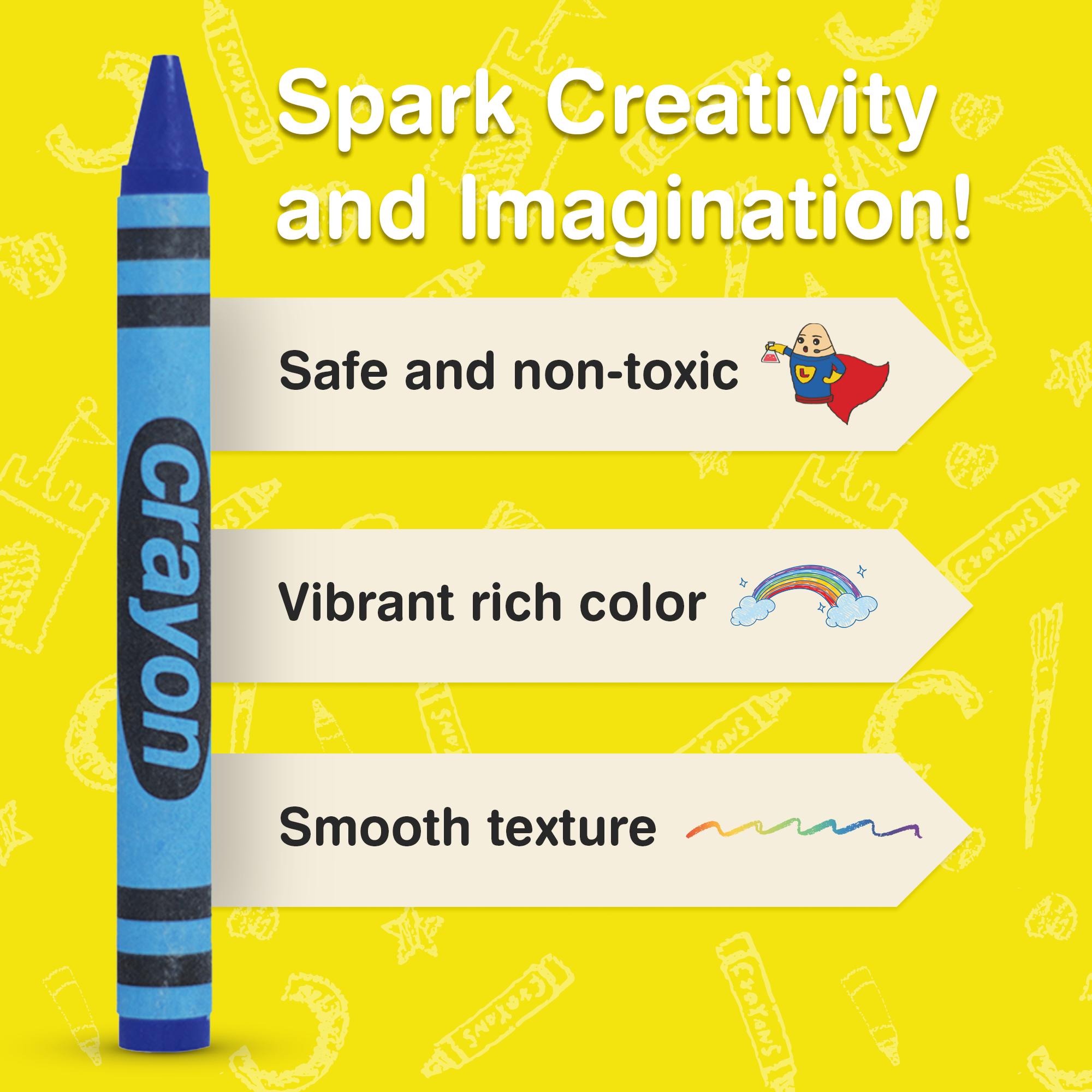 80-pack Blue Crayons Bulk – Standard Size, Non-toxic, Classroom & Party Supply