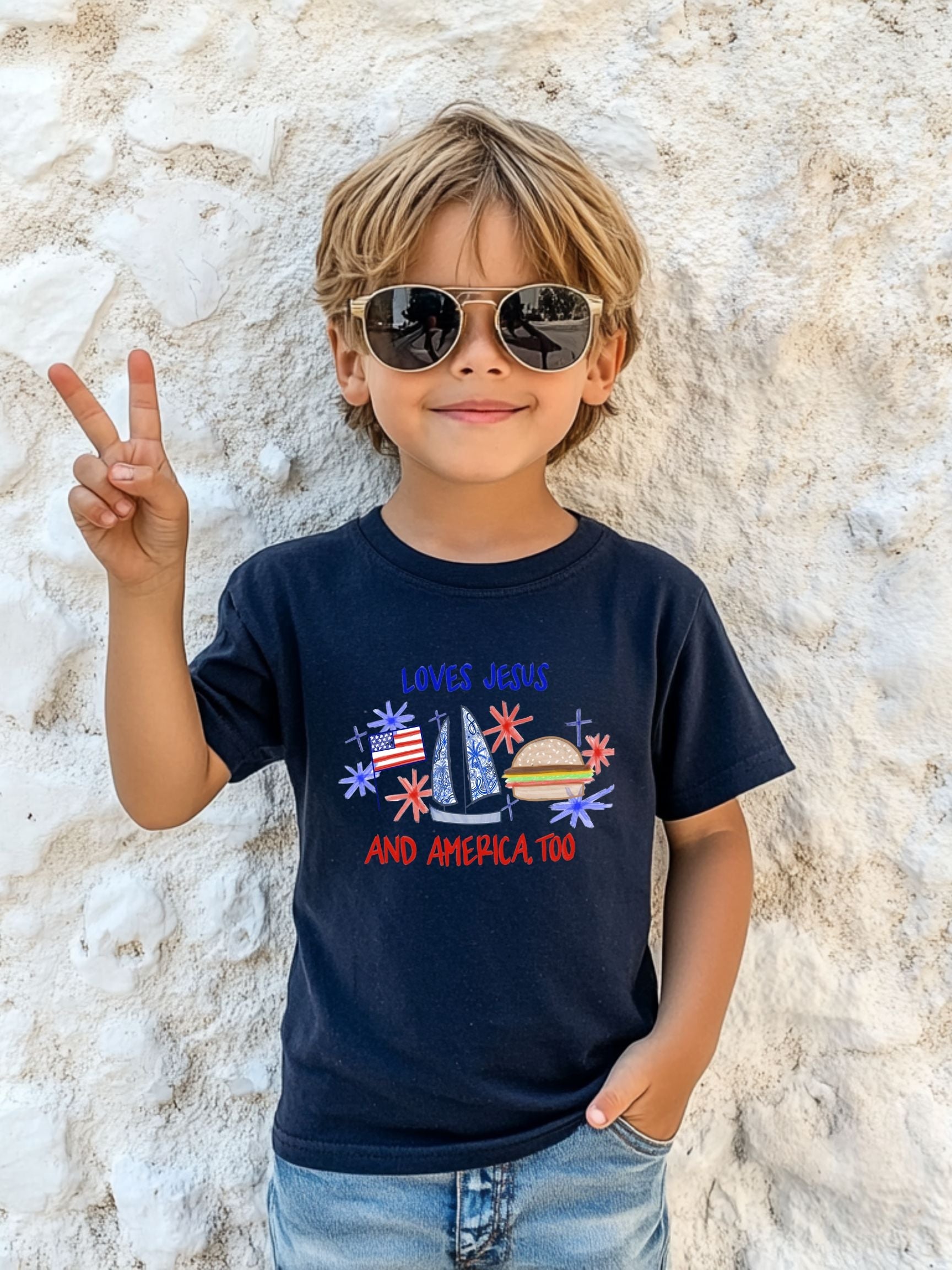 Loves Jesus.... Comfort Color Tee - Youth (unisex)