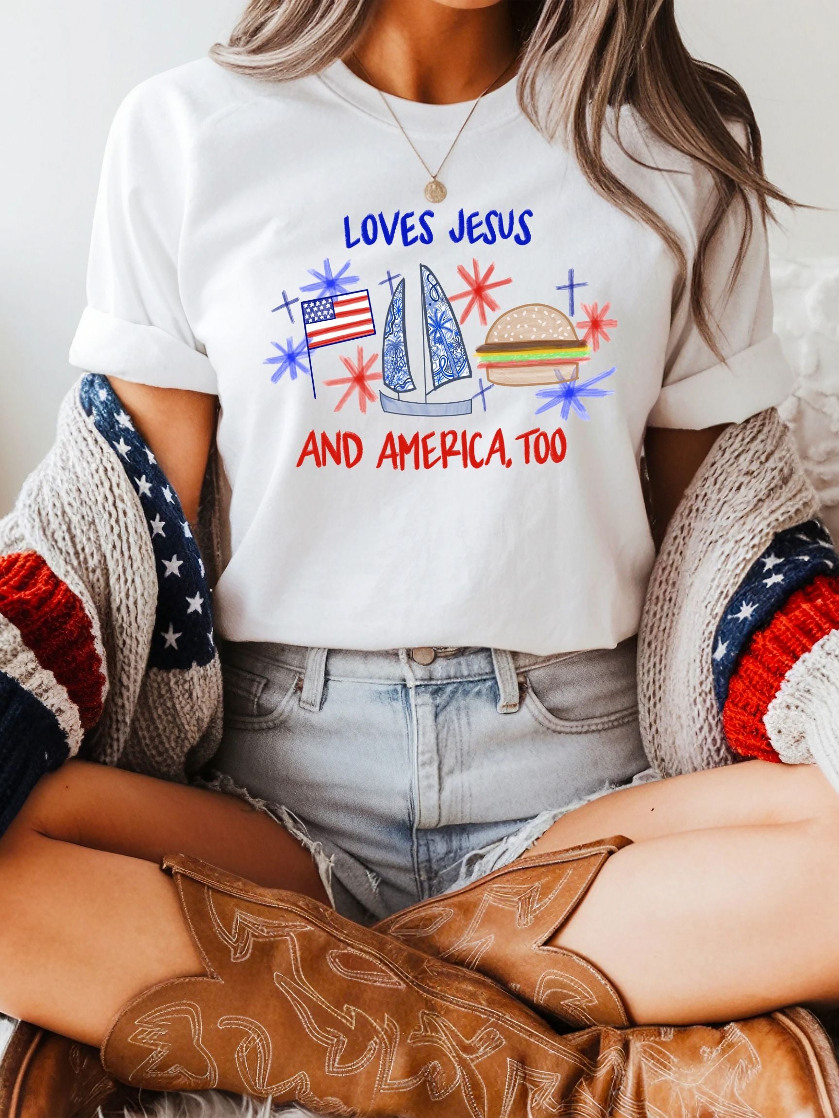 Loves Jesus.... Comfort Color Tee - Youth (unisex)