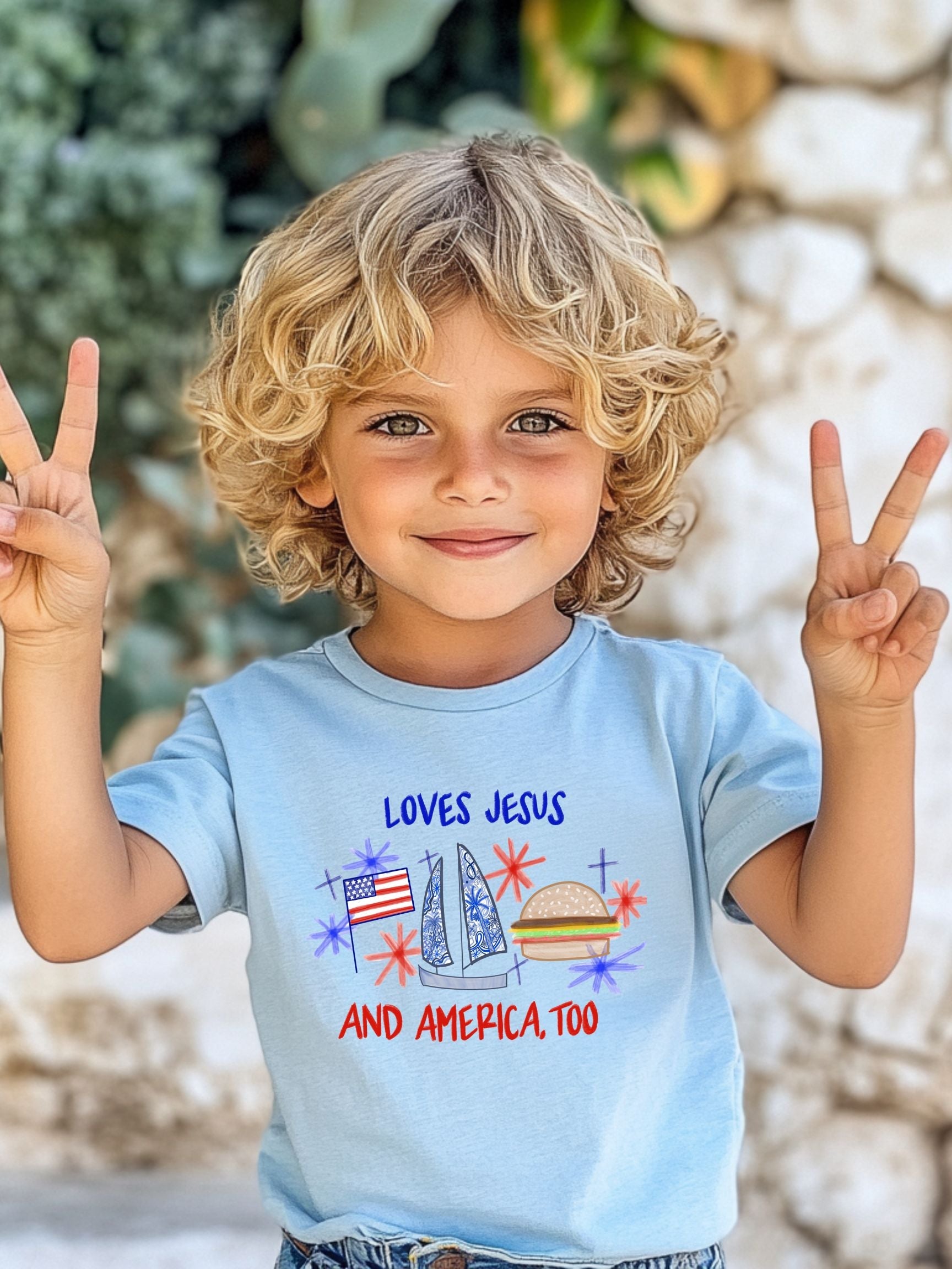 Loves Jesus.... Comfort Color Tee - Youth (unisex)