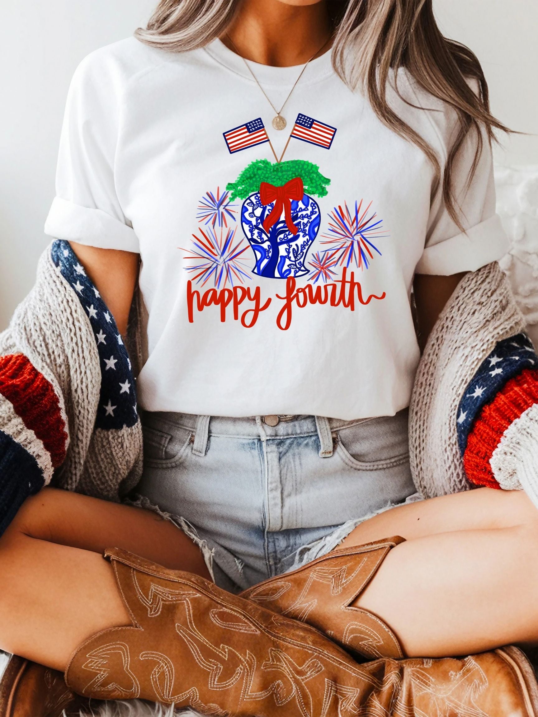 Happy Fourth Comfort Color Tee - Youth