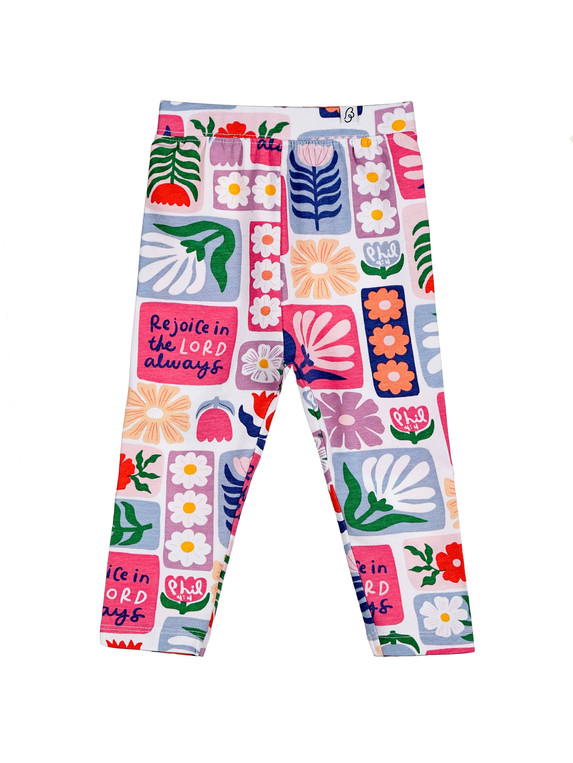 Baby Rejoice In The Lord Floral Leggings