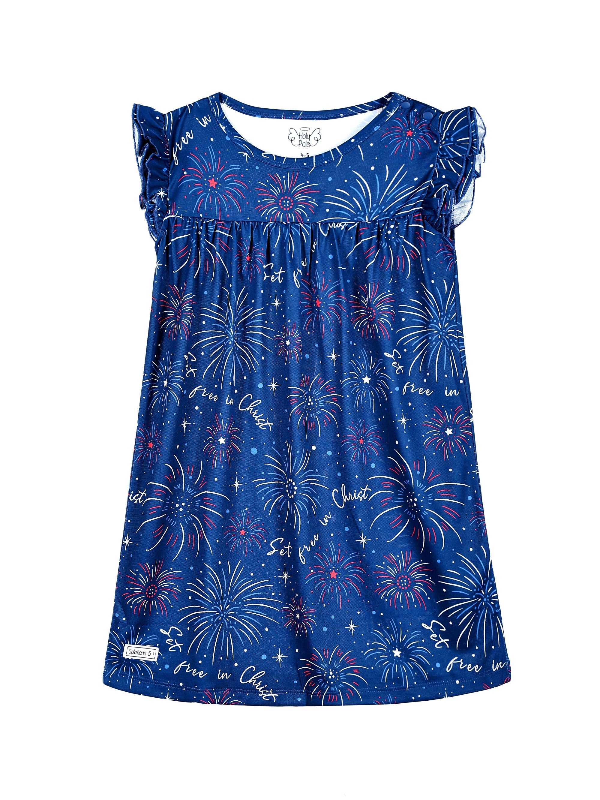Set Free In Christ Pj Girls Nightgown Polyester