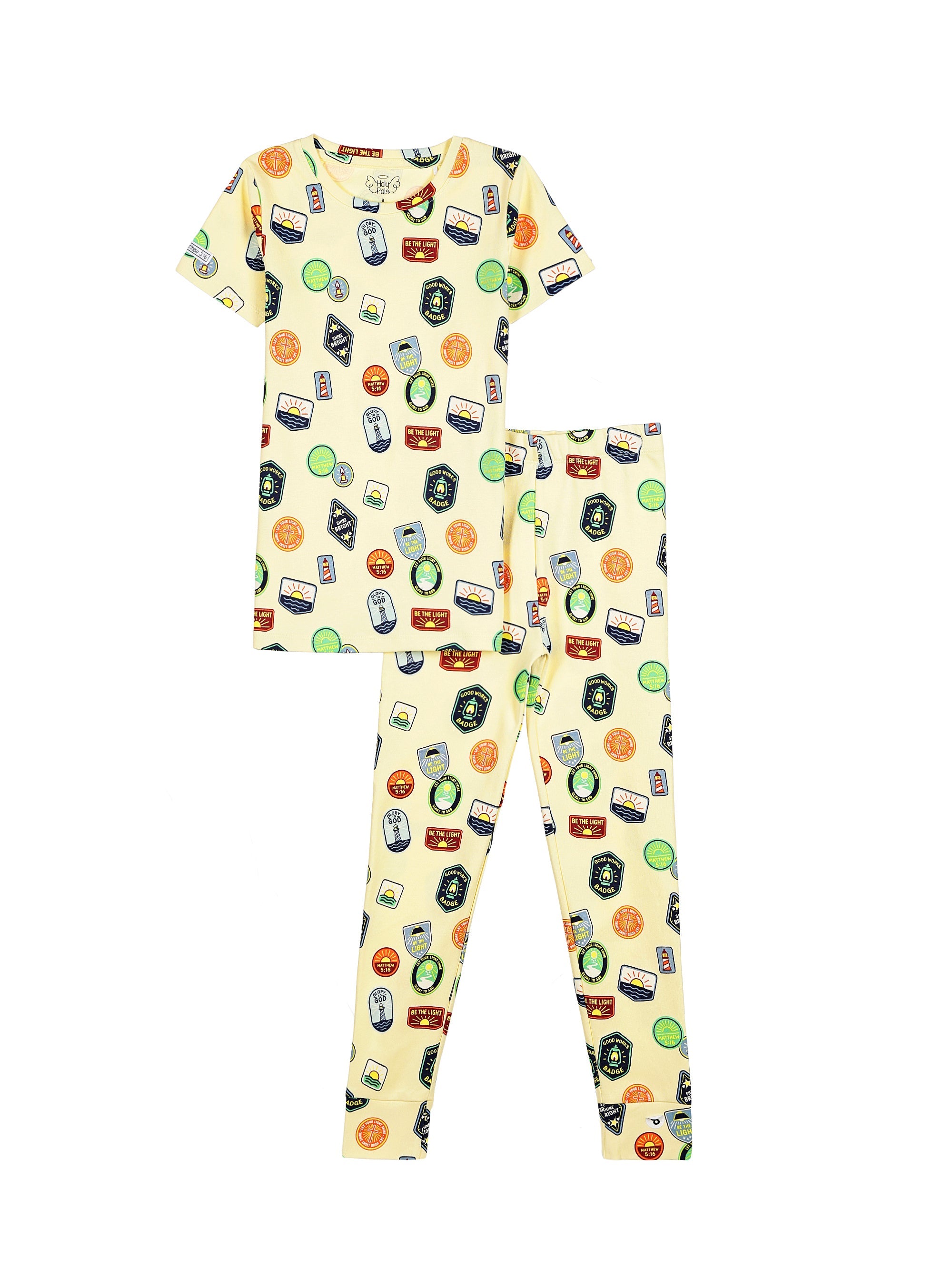 Be The Light Badges Pj Short Sleeve Set Cotton