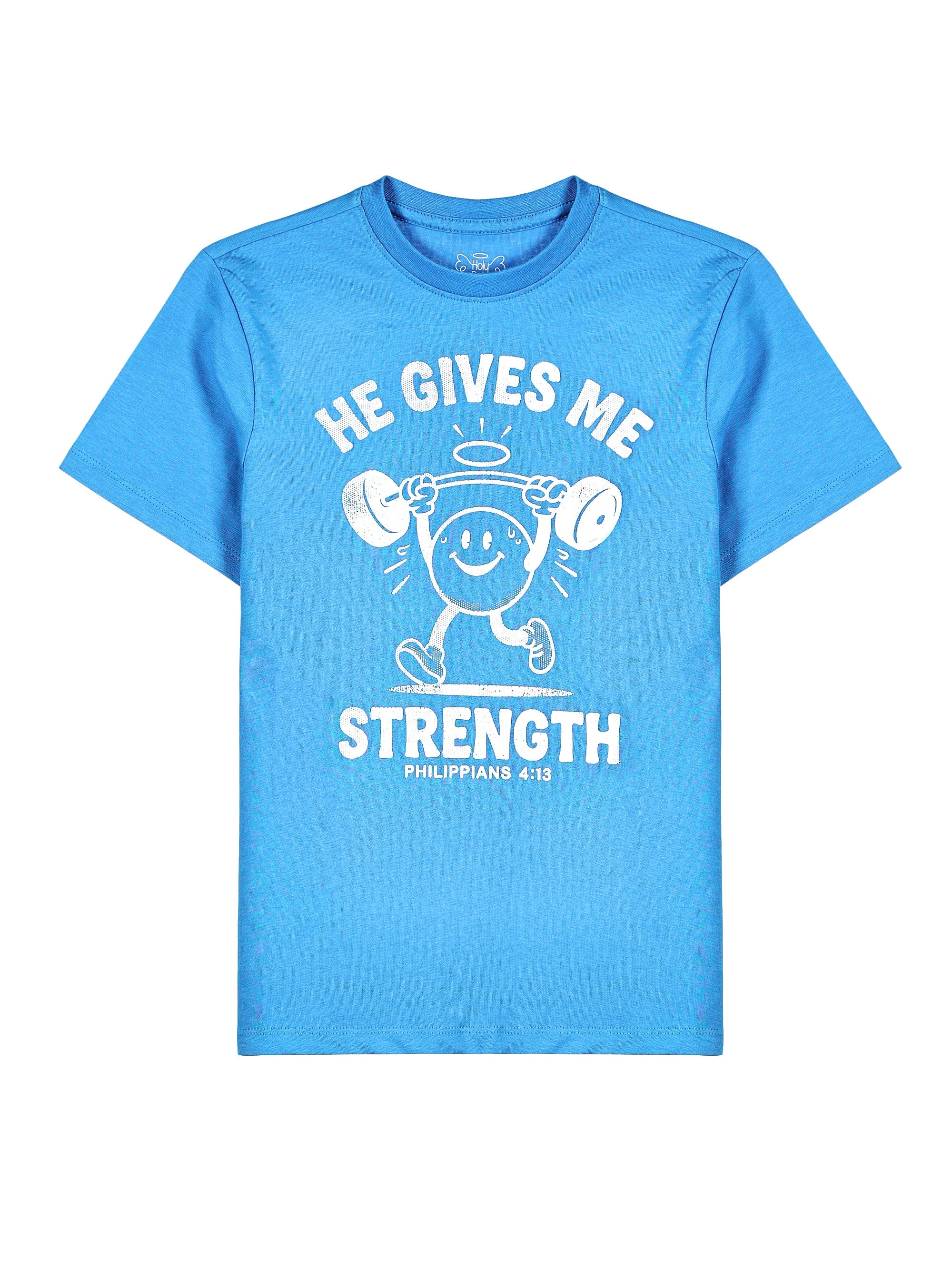 Kids He Gives Me Strength T-shirt Cotton | Short Sleeve