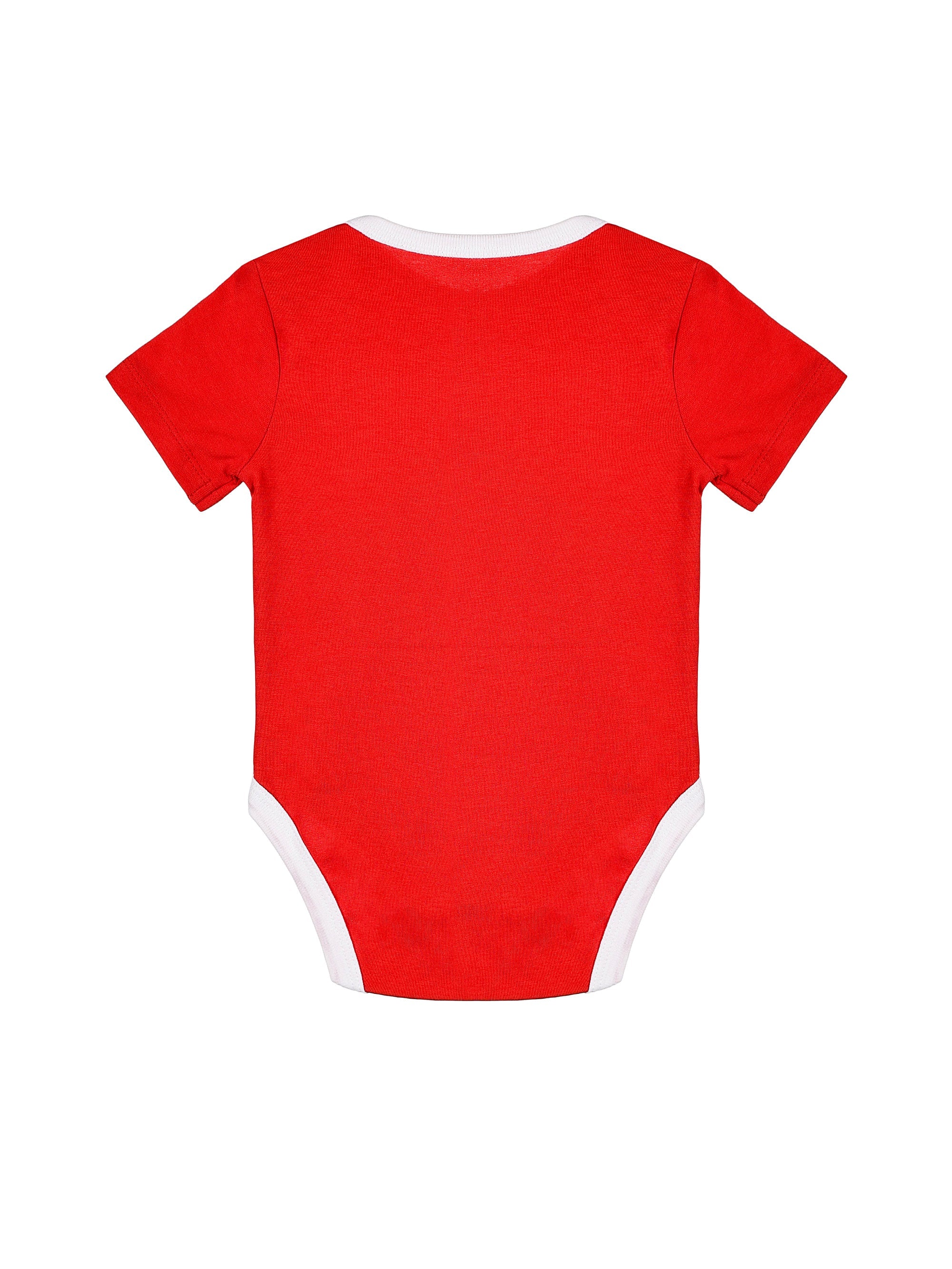 Baby Shine Red Prayer Pocket Bodysuit | Short Sleeve