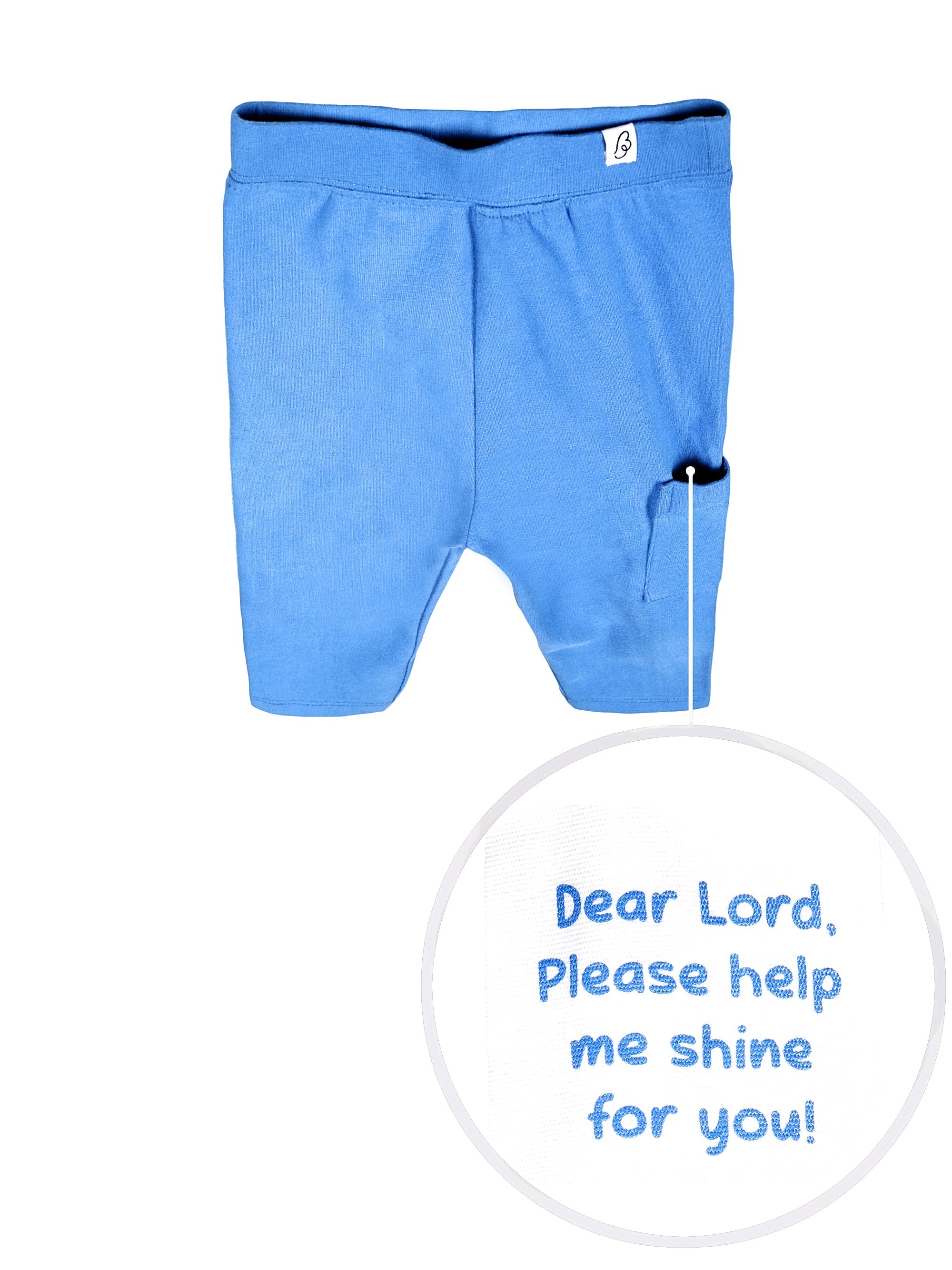 Baby Shine Prayer Pocket Ultramarine Leggings