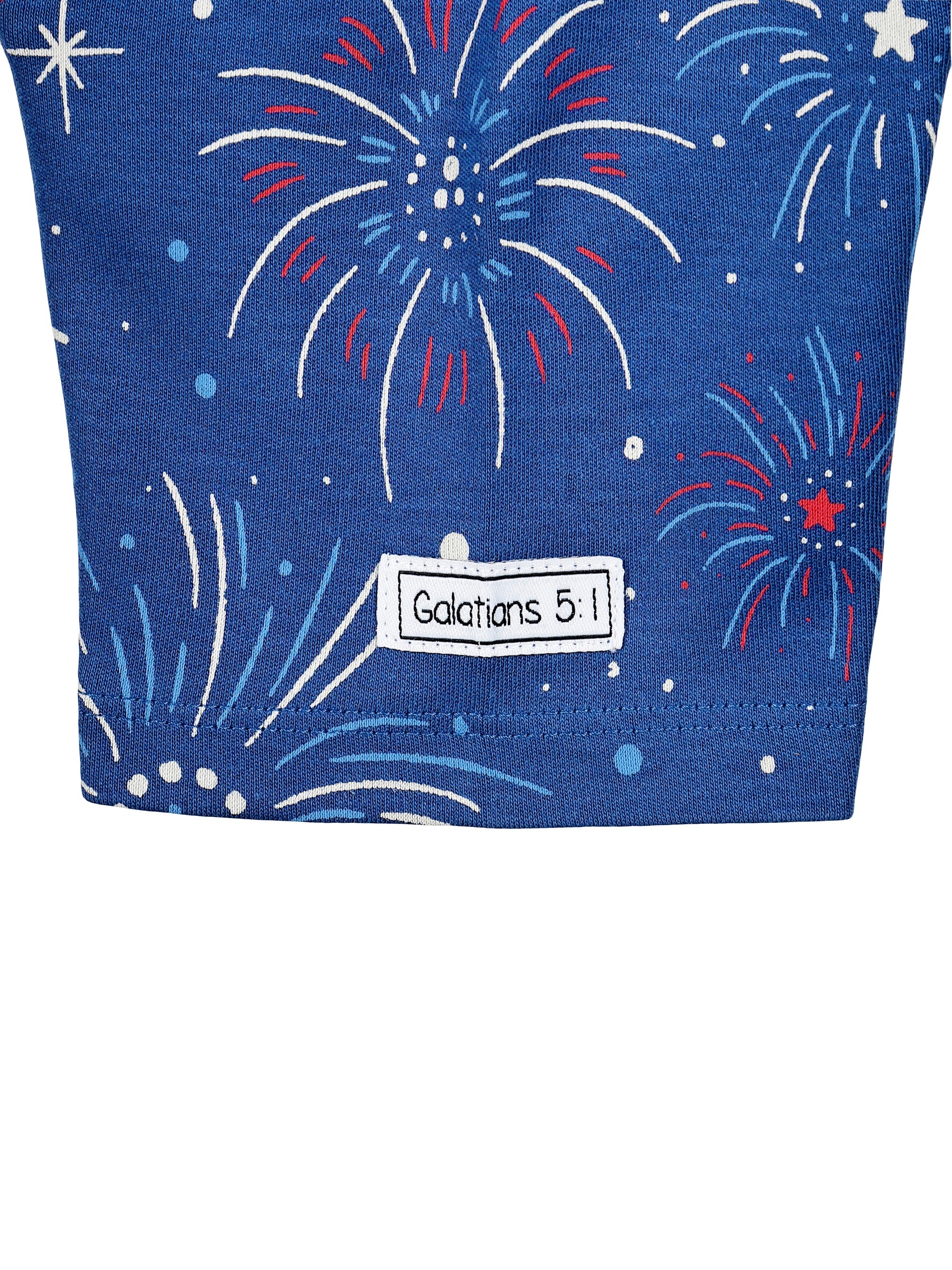 Set Free In Christ Pj Shorts Set Cotton