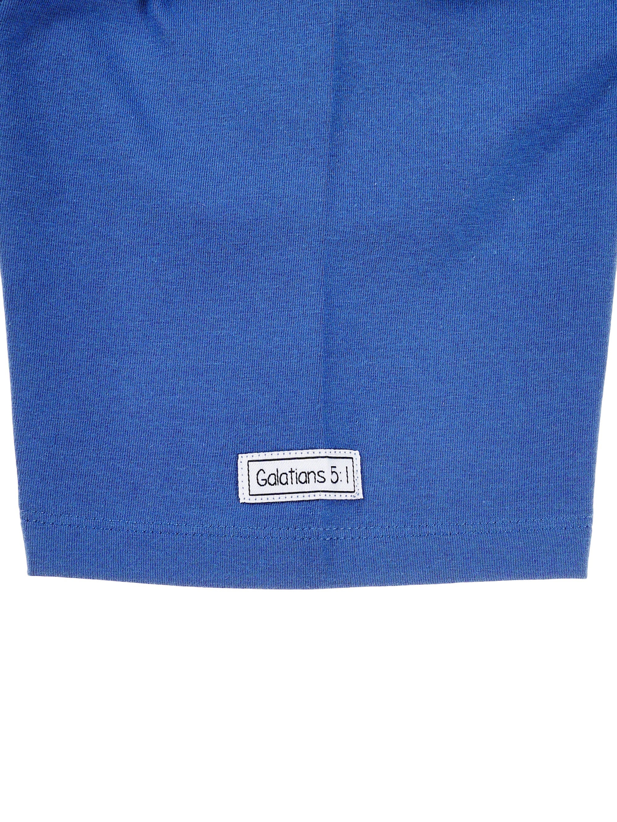 Set Free In Christ Mens Pj Shorts Set Cotton