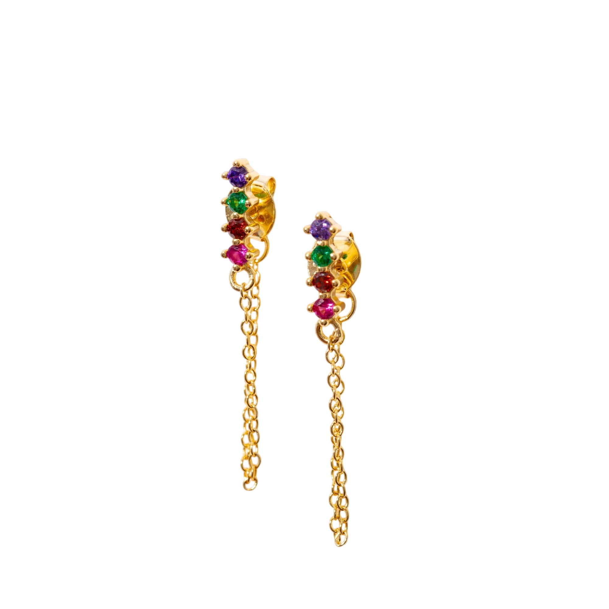 Rainbow Chain Studs