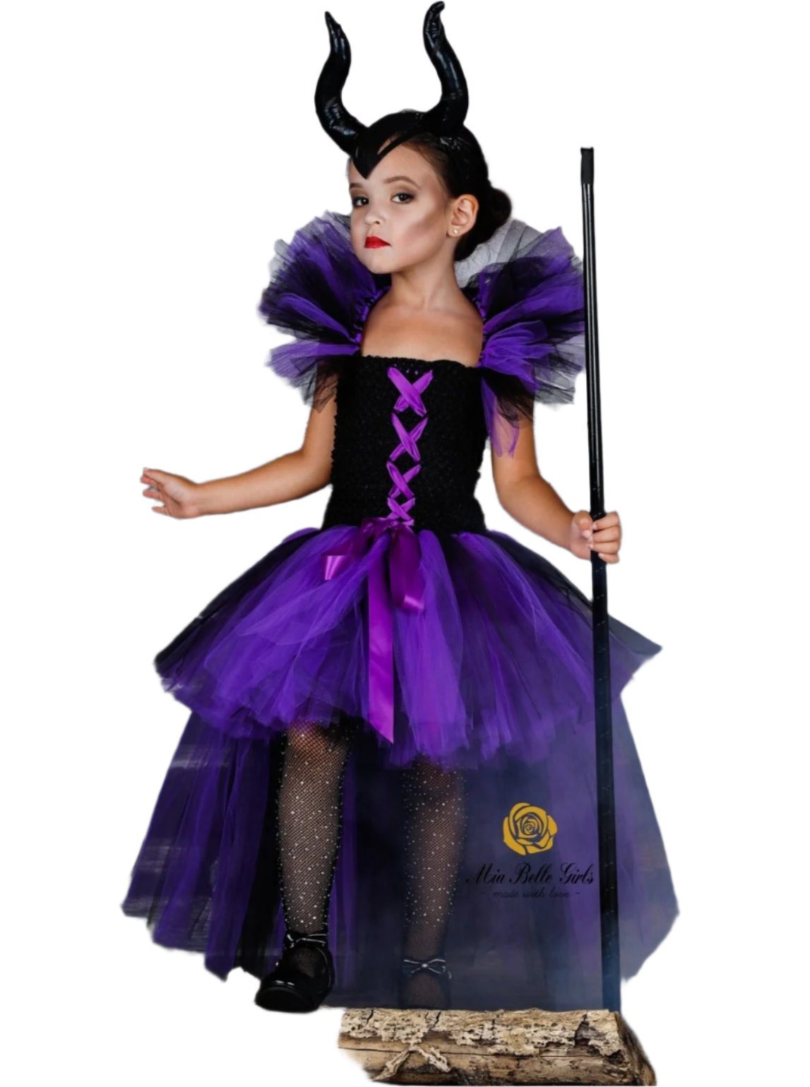 Girls Evil Queen Villain Tutu Costume Dress