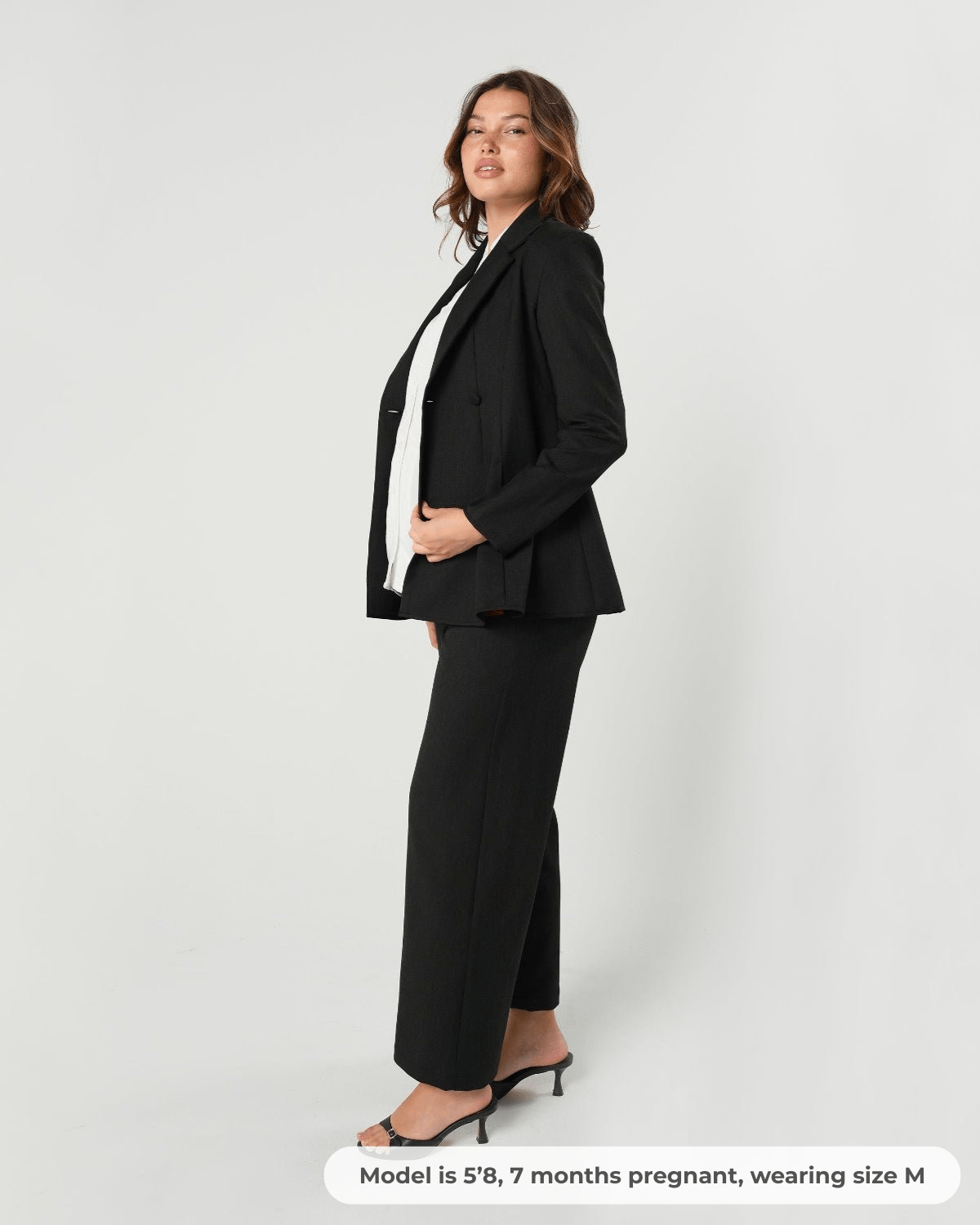 Nathalie Wide Leg Black Maternity Trouser (regular & Petite)