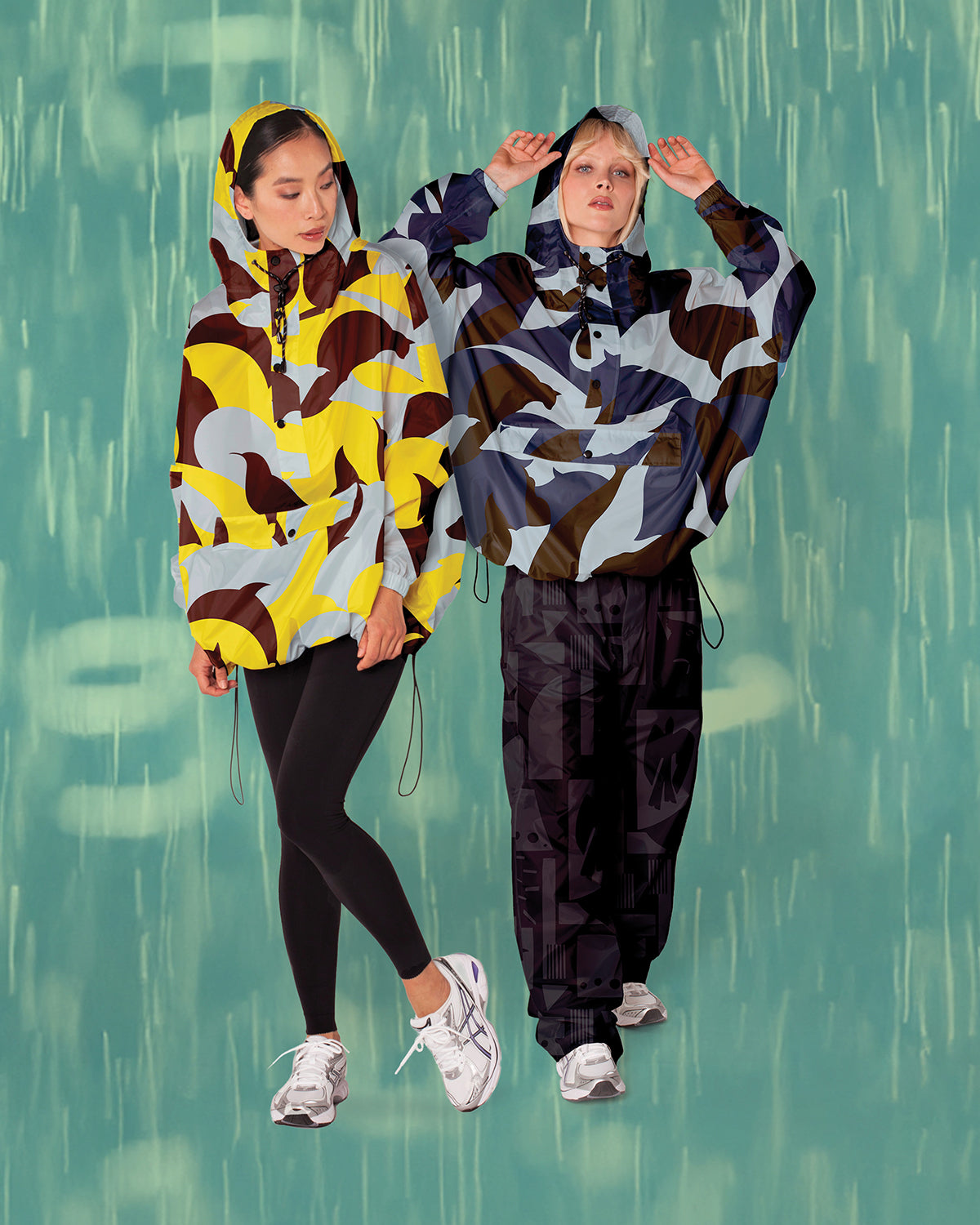 Rain Pants Back To Black Art Camo