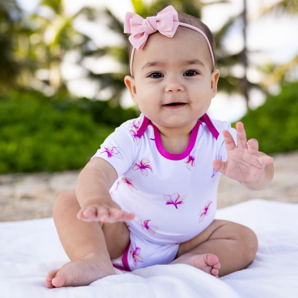 Plumeria Bamboo Onesie