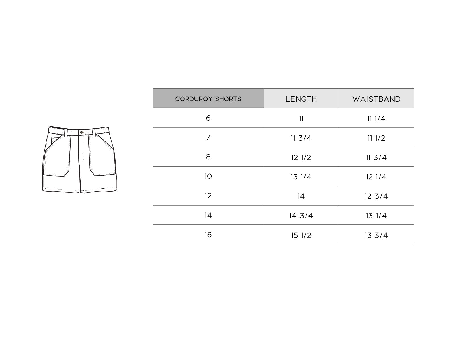 Corduroy Shorts