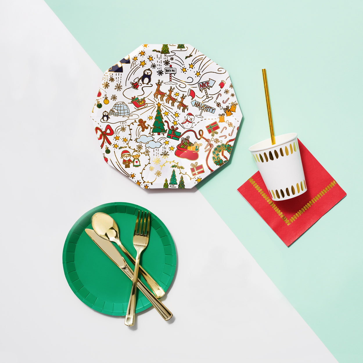 North Pole Large Plates (10 Per Pack)