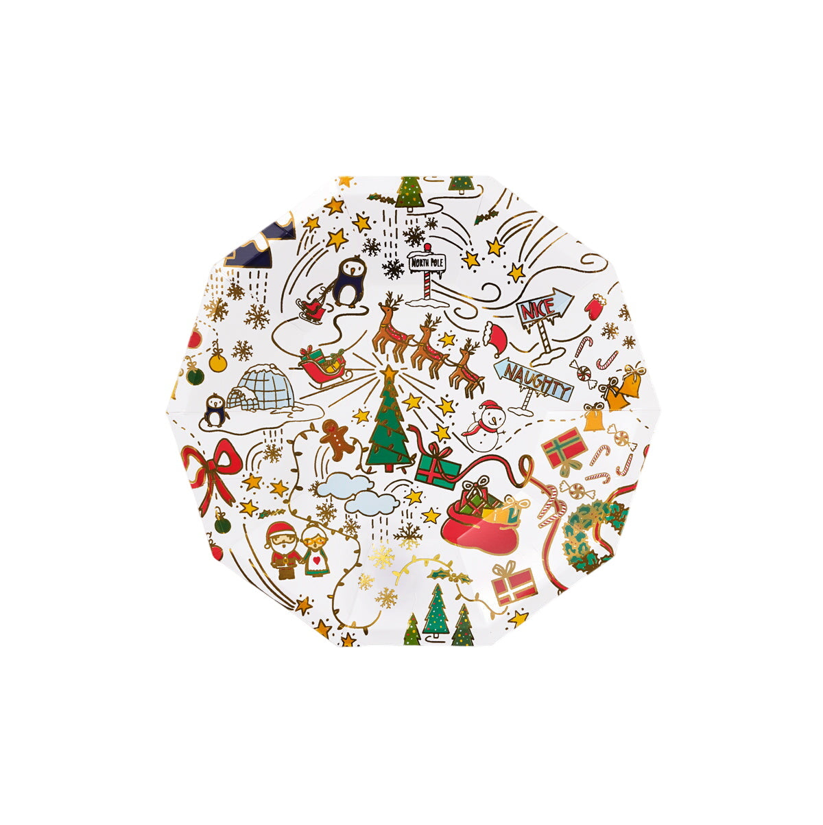 North Pole Large Plates (10 Per Pack)
