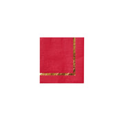 Dark Red Brushstroke Napkins (25 Per Pack)