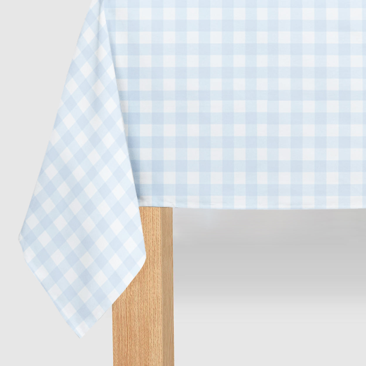 Light Blue Gingham Paper Tablecloth by Coterie