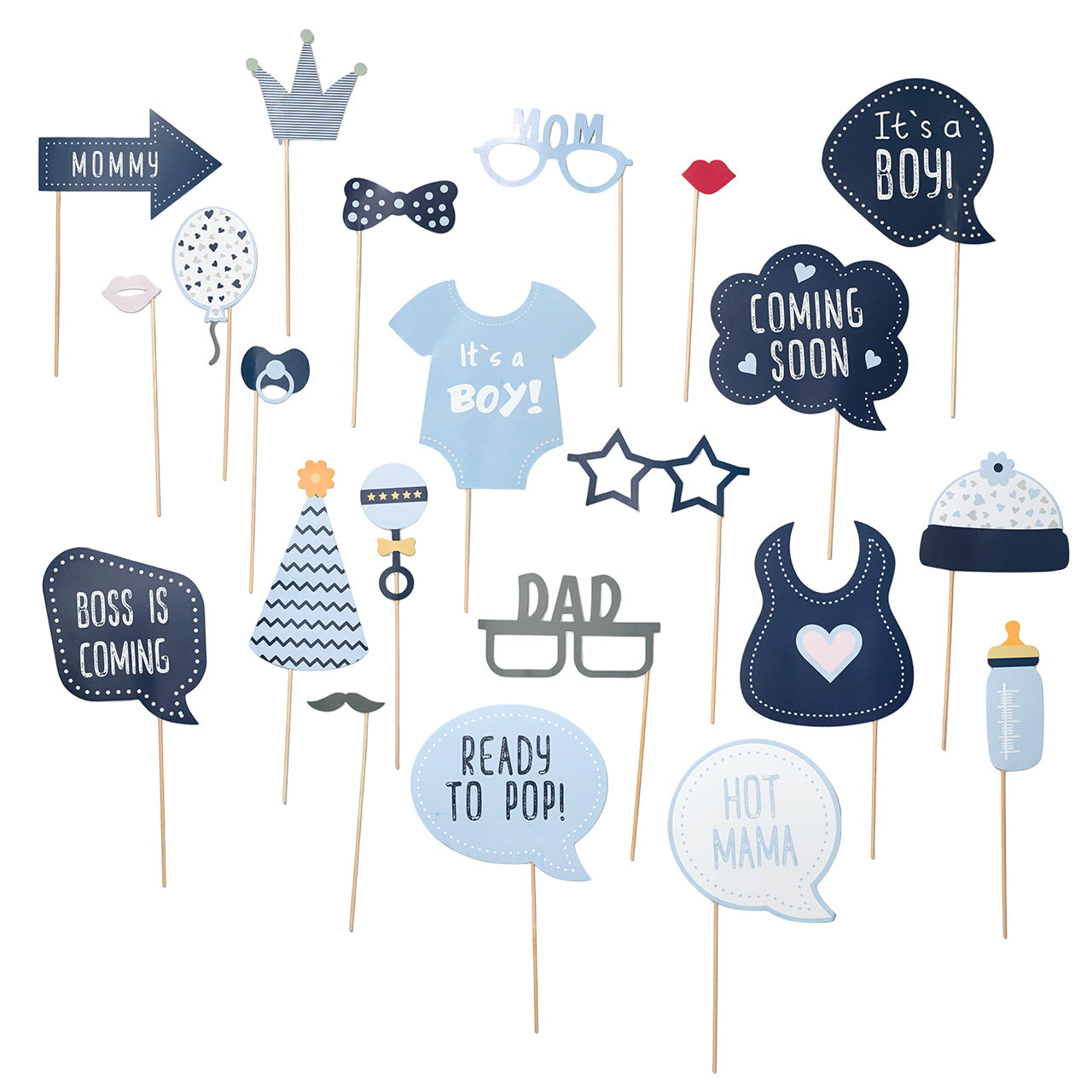 Hooray Baby Blue Photo Props